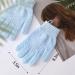 Exfoliating Bath Gloves for Shower & Spa - 4 Pack (2 Blue, 2 Pink) with Hanging Loop | Body Scrub & Massage Glove Set + Bonus Self-Adhesive Hook - Buy Online on GoSupps.com