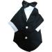 Keysui Black Dog Tuxedo Suit Puppy Wedding Clothes Coat Doggie Costume X-Large Size - Buy Online on GoSupps.com