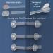 Mr Chen Child Safety Strap Locks (6 Pack) - Adjustable Multi-Use Straps for Childproofing Cabinets, Drawers, Fridge, and Toilet - Transparent - Cabinet Proofing and Latches - Buy Online on GoSupps.com
