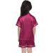 SWOMOG Kids Silk Pyjamas - Short Sleeve Button-Down Satin PJs Set for Boys and Girls | Grapefruit | Ages 6-7 Years - Buy Online on GoSupps.com