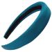 Topkids Accessories 2.5cm Padded Satin Alice band Kids Hair Accessories Headbands for Girls Hair Accessories for Girls Satin Headband Hairbands Women (Aqua Blue - Bright)
