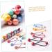 FRCOLOR 7 Pairs headband color hair tie small hair ties rubber bands for hair clear hair elastics Pom Pom baby elastic hair ties elastic hair rope Korean version bead Acrylic girl child - Buy Online on GoSupps.com