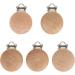 5pcs Wooden Pacifier Clips - Baby Dummy Clips & Teething Accessories | Nipple Holder & Infant Dummy Closures - Buy Online on GoSupps.com