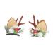 FRCOLOR 1Pair cat ears antler hair clip christmas antler hair clip reindeer antlers hair clips Christmas Hair Clips for girls antler headband Flocked antlers child alligator clip fresh