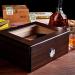 Cigar Boxs Humidors Cigar Humidors Glass Top Handcrafted Cestorage Box with Humidifier and Hygrometer Cigar Case Holds up to 50 Cigars Men A 25.8X21.8X10.6Cm - Buy Online on GoSupps.com
