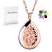 Rose Gold Aromatherapy Essential Oil Diffuser Necklace - Stainless Steel Pendant Locket for Women & Moms - Perfect Gift Jewelry - Buy Online on GoSupps.com