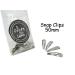 100 Pack Silver Metal Tear Drop Snap Hair Clips with Hole - 50mm Count - Buy Online on GoSupps.com