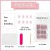 24Pcs French False Nails Short Square Press on Nails Nude Pink with White Border | Acrylic Full Cover Fake Nails for Women Girls - Buy Online on GoSupps.com