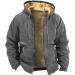 Hanxiulin Men's Fleece Jacket - Warm & Windproof Plush Hiking Coat in Dark Gray | Winter Color Variants - Buy Online on GoSupps.com