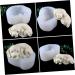 Ciieeo 3pcs Mold Animal Resin DIY Cake Rubber Dessert Jewelry Ice Cube Candy Chocolate Ice Cube Mould Silicone Coaster Epoxy Baking Tool Sleeping Dogs 3D Silica Gel Mousse Chocolate White 10.8X8.5X5CMx3pcs - Buy Online on GoSupps.com
