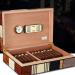 Humidors Cigar Box Cigar Cabinet Cigar Cigar Box Cigar Cabinet High-end Smoking Set Cigar Storage Box Painted Cigar Box Removable Partition Golden Metal Hinge Brown 34.8*24*9.7cm - Buy Online on GoSupps.com
