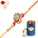 Ghasitaram Gifts Rakhi for Brother Rakhis Online - The Beautiful Colours of Our Lives Rakhi with 100 GMS of Dryfruits Mix Can Rakhi Set with 100 gms of Dryfruits Mix Can