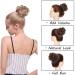 Buy Silk-Co Hair Part with Rubber Band - Wavy Soft Dutt Hair Extensions (25g) for Messy Bun Updos - Medium Brown & Dark Blonde - Buy Online on GoSupps.com
