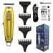 Kemei Professional Hair Clippers Beard Trimmer for Men T-Blade Outliner Barber Grade Electric Clippers All-in-One Grooming Solution Cordless Gold