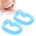 2PCs Mouth opener cheek holder reusable portable oral cheek flexible retracto mouth opener for tooth whitening lip cheeks for mouth protection (blue)