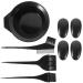 UKCOCO Kit de Coloration Capillaire 5 Pi ces Noir Bol M langeur Pinceau Teindre Flexible et Protections Auditives Outils Professionnels pour Coloration et Soins Capillaires