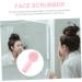FOYTOKI Silicone Face Brush Silicone Facial Brush Face Scrubber Exfoliator Brush Exfoliate for Face Scrubber Facial Exfoliator Brush Face Silicone Scrubber Silicone Scrubber for Face 11x5cm Pink - Buy Online on GoSupps.com