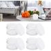 Yosoo 50g Round Clear Cream Jars 4Pcs - Reusable Containers for Cosmetics, Samples, Herbs - Buy Online on GoSupps.com
