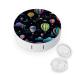 Hot Air Balloons with Stars Contact Lens Travel Kit Portable Cute Contact Box with Mirror for Daily Outdoor