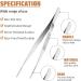 Nivofu 2 PCS Precision Tweezers Set Anti-Static Stainless Steel Tweezers Set Kit Stainless Steel Straight and Curve Tip Tweezers Eyebrow Tweezers Set for Jewelry Craft Electronics - Buy Online on GoSupps.com