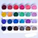 24 boxes 3D flocking velvet powder villus powder for nail art decoration nail art glitter velvet flocking powder 2.5 ml / box bpb11-24 colors