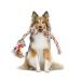 Nobleza - dog toy rope made of 100% cotton which benefits the dog's mental health dental health and tooth cleaning Types of dogs (Beige and Braun) L -53cm
