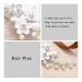Silver Pearl Flower Bride Wedding Hair Pins | Rhinestone Bridal Headpiece for Women and Girls (Pack of 2) - Buy Online on GoSupps.com