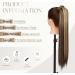 S-noilite Trendy 23 Inch Straight Wrap Around Ponytail Clip in Hair Extension - Dark Brown & Ash Blonde - Buy Online on GoSupps.com
