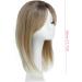 Clip in Bangs Clip in Hair Pieces 18 In Natural Ombre Brown Blonde Curved Clip Bangs Breathable Realistic Lightweight Daily Wear Fake Fringe Human Hair Toppers - Buy Online on GoSupps.com