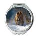 YENDOSTEEN Mirror Travel Mirror Dog Winter Snow Nature Animal Fun Play Run pocket mirror portable mirror