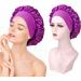 3 Pack Satin Bonnet Night Sleep Caps with Wide Elastic Band Silk Wrap Soft Head Cover Sleeping Hat for Women and Girls Curly Hair M-L Red Black Purple - Buy Online on GoSupps.com
