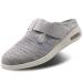 MEJORMEN Men's Diabetic Shoes Extended Width Adjustable Closure Slippers Breathable Lightweight Casual Sandals Support for Swollen Feet Diabetic & Edema