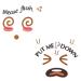 Maydahui Please Flush Decals - 10" x 9" - Put Me Down Toilet Seat Sticker - 11" x 10" - 2 Pcs Waterproof Funny Face Expression Flushing Reminder Decals Decor for Bathroom Washroom Kids Potty Training