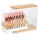 J JACKCUBE DESIGN JackCubeDesign 29 Holes Acrylic Bamboo Brush Holder Organizer Beauty Cosmetic Display Stand with Leather Drawer(White, 8.77 x 3.34 x 8.42 inches) - :MK228D Ivory