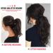 Pferdeschwanz Brown Ponytail Extension with Bangs - 40cm Heat-Resistant Curly Hair for Women | Realistic Clip-In Hair Part 078A - Buy Online on GoSupps.com