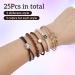 YONOY 25 Pcs Boho Hair Tie Bracelets for Women - 5 Styles Hair Ties for Girls - No Damage Accessories for Thin & Curly Hair (5 Colors) - Buy Online on GoSupps.com