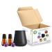 Air Wick Essential Mist Starter Kit (Diffuser + 2 Refills), Lavender and Almond Blossom, Essential Oils Diffuser, Air Freshener 3 Piece Set Brown