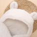 Yinuoday Baby Hooded Swaddle Blanket | Fleece Sleeping Bag for Newborn Boys and Girls - White - Buy Online on GoSupps.com