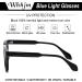 Buy Square Blue Light Glasses for Men & Women - Fashionable Rectangle Computer Eyewear for Anti Eyestrain & Headache Relief - 01 Black 48mm - Buy Online on GoSupps.com
