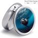 Underwater Sea Lion Print Round Pill Box | 3 Compartment Decorative Metal Pill Organizer | Portable Pocket Medicine Case - Buy Online on GoSupps.com