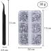 1600 pieces of Glitter Rhinestones for Nails Transparent Crystal and Diamond Crystal AB Nail Art Decorations with 1 Tweezer (6 Sizes) (1600 Pieces) - Buy Online on GoSupps.com
