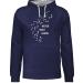 Shirtracer - sweater men women hoodie contrast two -colored - gift for dog owners - Never walk alone paw prints S 2 navy blue/gray mottled
