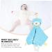 TOYANDONA Baby Bunny Pacifier Blanket - Infant Soothing Toy with Sensory Taggy Blanket Label, Blue - Buy Online on GoSupps.com