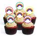 48 PRECUT Rainbow Cupcake Toppers 3cm Rainbow Edible Wafer Discs Premium Thickness SWEETENED VANILLA Wafer Card Mini Cupcake Decorations Stand Up/Lie Flat - Buy Online on GoSupps.com