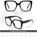 DOOViC Blue Light Filter Glasses for Women - Oversized JS028 Black 1.75x Reading Glasses - Stylish & Comfortable - Buy Online on GoSupps.com