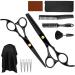Home Hair Cutting Scissors Set Barber Shears 11 Pcs Professional Haircut Scissors Kit with Thinning Shears 6CR 440C Stainless Steel Home Haircutting Scissors Kit for Barber Salon