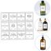 HONMEET 12 Sheets Dispensing Bottle Label Stickers Skincare Labels Nail Sticker Tag Cosmetic Sticker for Bottle Toiletries Sticker Bathroom Sticker Adhesive Sticker Pvc Self-adhesive White 8.00X7.00X0.10CM White - Buy Online on GoSupps.com