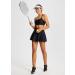 Baleaf Women's High Waisted Tummy Control Tennis Skort with Shorts Pockets - Black, Large - Buy Online on GoSupps.com