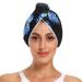 Blue Butterfly Hair Towel 2 Pack Super Absorbent Hair Drying Towel Quick Dry Hair Turbans Head Towel with Button Twisty Wrap for Women Girls
