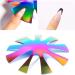 Easy French Smile Cut Line Edge Nail Cutter Acrylic Easy French Smile Cut V Line Tips Manicure Edge Trimmer Almond Shape Pro 9 Size Nail Art Template Tool (3Pcs - Colorful) - Buy Online on GoSupps.com
